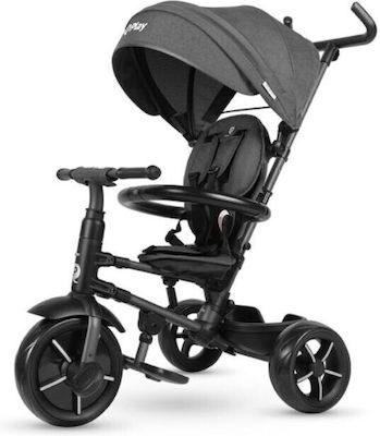 Q Play Kids Tricycle Foldable, Convertible, With Push Handle & Sunshade for 10+ Months Black