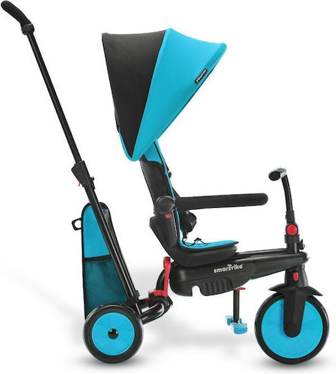 Smart Trike Kinder-Dreirad STR3 Folding Faltbar, Umwandelbar mit Elternlenker & Zelt für 9+ Monate Blau