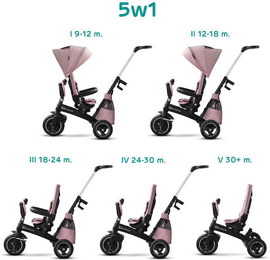Kinderkraft Easytwist Wandelbar mit Elterngriff 5 in 1 für 9 Monate Rosa