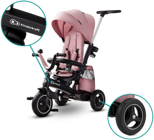 Kinderkraft Easytwist Wandelbar mit Elterngriff 5 in 1 für 9 Monate Rosa