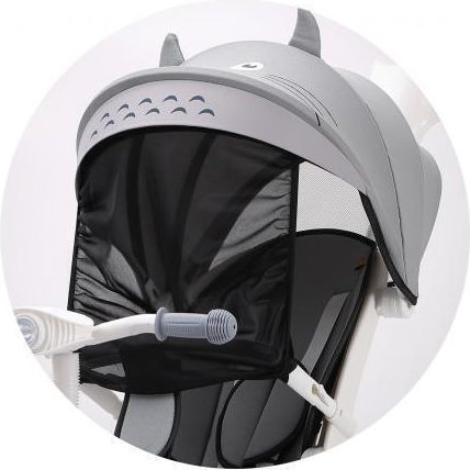 Chipolino Futuro Kids Tricycle Foldable, Convertible, With Push Handle & Sunshade for 1.5+ Years Gray