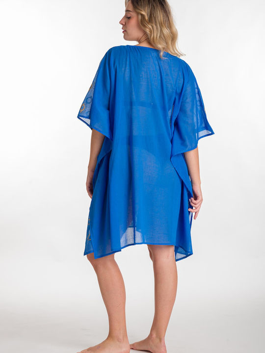 Rima Beachwear Damen Kaftan Strand Blue