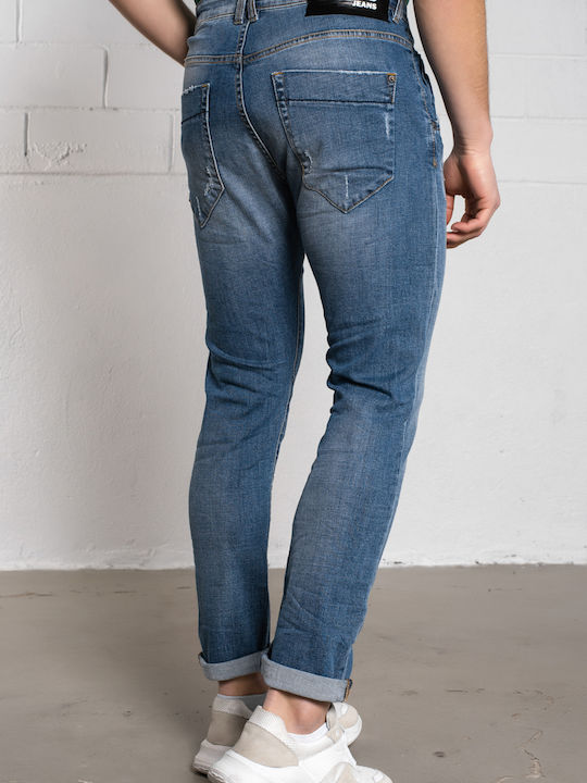 Edward Jeans Ανδρικό Παντελόνι Τζιν σε Slim Εφαρμογή Γαλάζιο