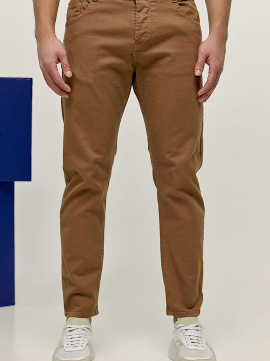 Edward Jeans Men's Trousers in Slim Fit Brown