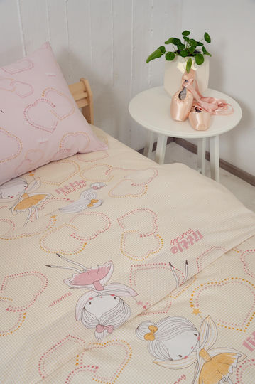 Biokarpet Naf Naf Fairies 353 Cream Pink Σετ Σεντόνια-σετ Σεντόνια