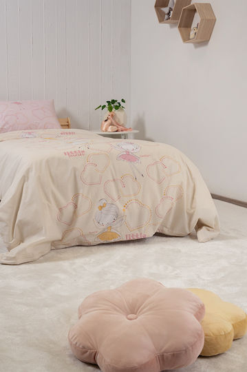 Biokarpet Naf Naf Fairies 353 Cream Pink Σετ Σεντόνια-σετ Σεντόνια
