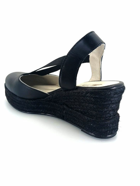 Anatomic Women's Leather Ankle Strap Platforms Black