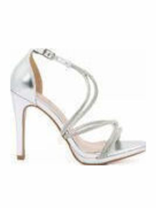 Sandals with Strass Silver
