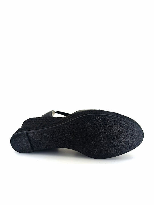 Anatomic Women's Leather Ankle Strap Platforms Black