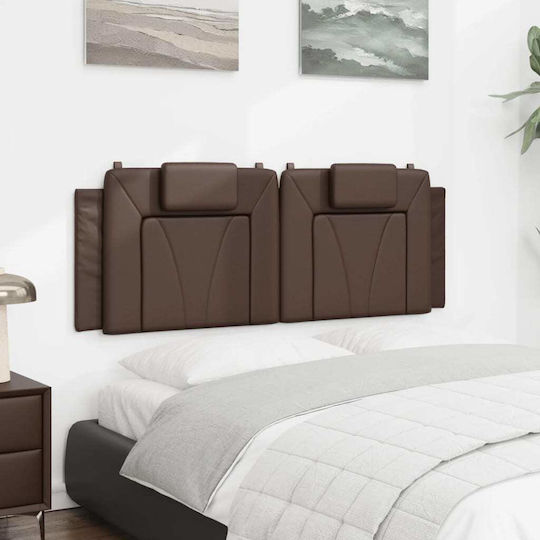 vidaXL Leather Brown Bed Headboard Cushion