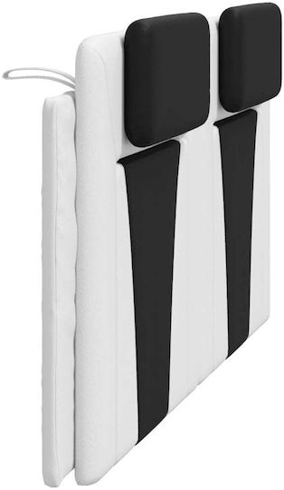 vidaXL Headboard Cushion with Leather White/Black