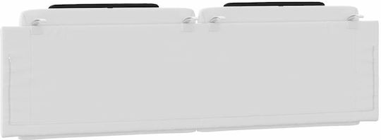 vidaXL Headboard Cushion with Leather White/Black