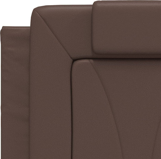 vidaXL Leather Brown Bed Headboard Cushion