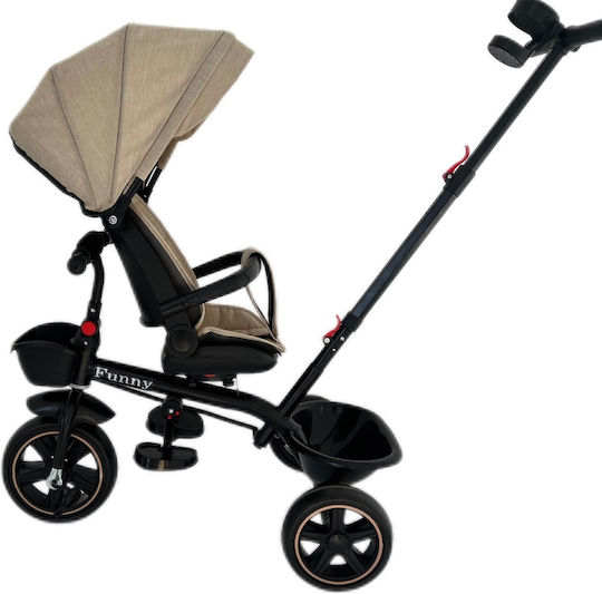 Funny Foldable and Convertible for 1.5+ Years Beige Kids Tricycles