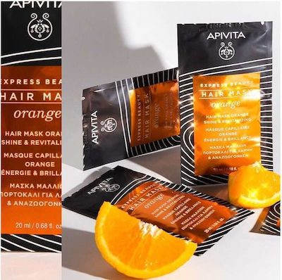 Apivita Express Beauty Orange Haarmaske für Glänzen 20ml