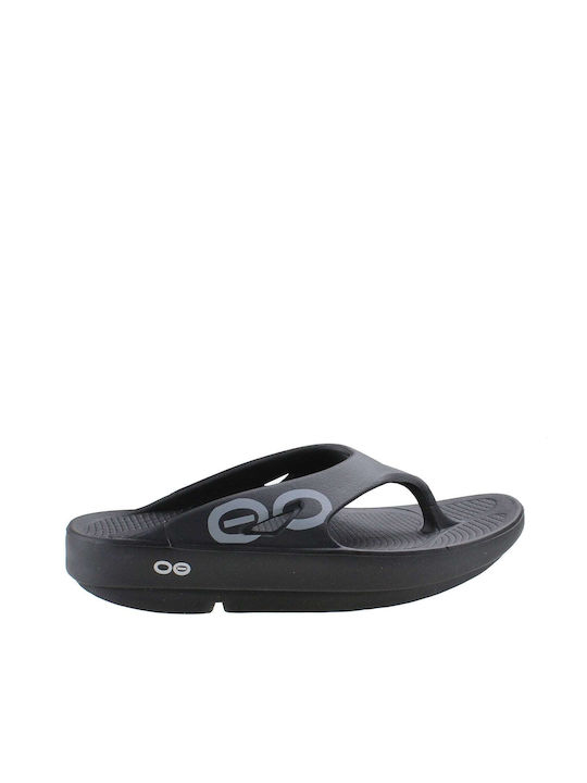 Oofos Recovery Herren-Flip-Flops Schwarz