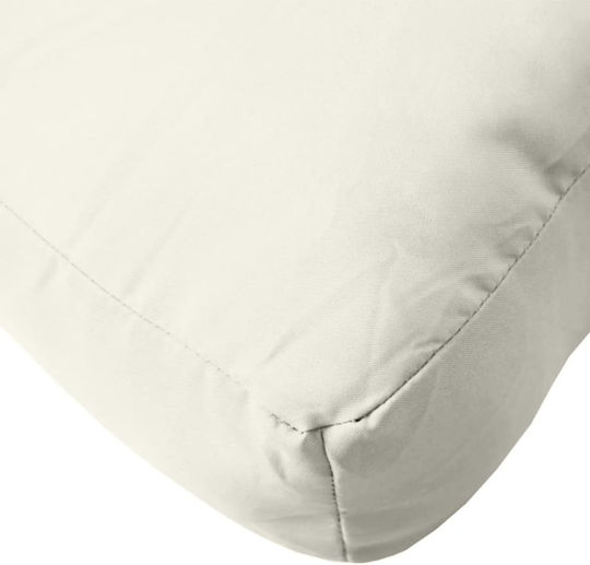 vidaXL Pallete Bench Cushion with Backrest Beige 2 Pieces 60x60cm