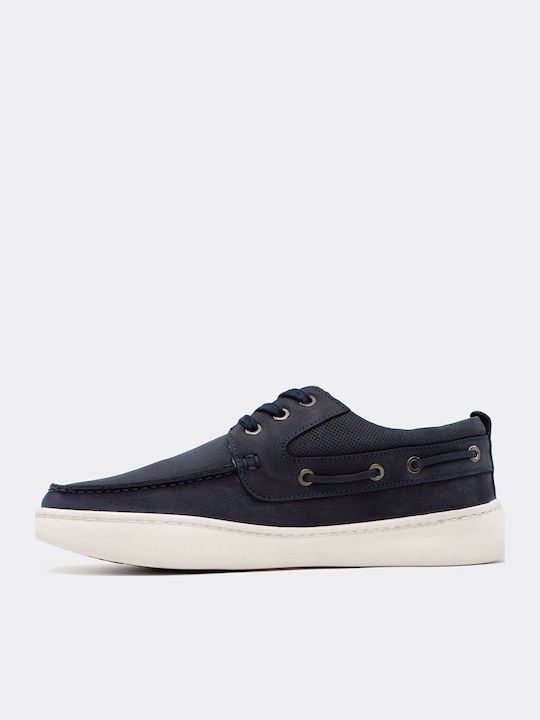 Men's Leather Moccasins Blue