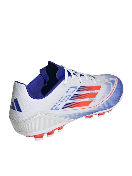 adidas F50 League Football Shoes with Cleats Cloud White / Solar Red / Lucid Blue