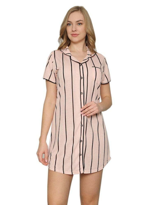 SNC Homewear Summer Cotton Women's Nightdress striped