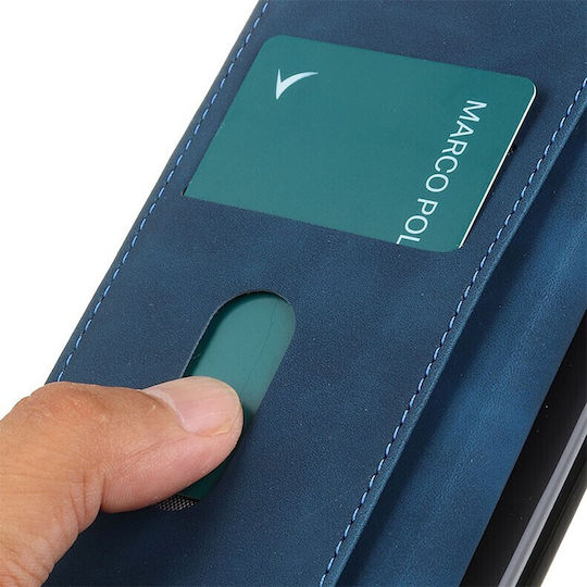 Retro Wallet Δερμάτινο Μπλε (Motorola Edge 50 Ultra 5G)