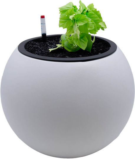 Uncle George Self-watering Pot Plastic White 35x35x26.5cm.