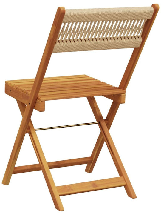 Outdoor Chair Wooden Black 2pcs 38x32.5x80cm