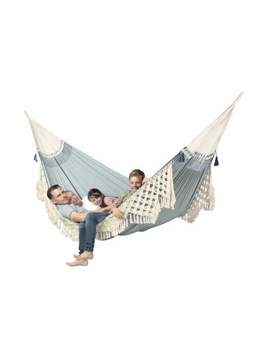 Showood Αιώρα King Size Υφασμάτινη Γαλάζια 400x180εκ.