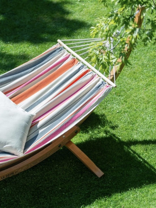 Showood Single Hammock with Stand Multicolour 300x140cm