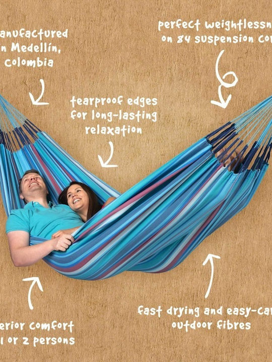 Showood Double Hammock Light Blue 350x160cm