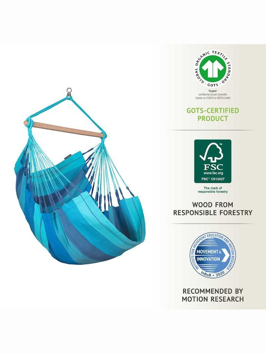 Showood Single Hammock Light Blue 180x110cm