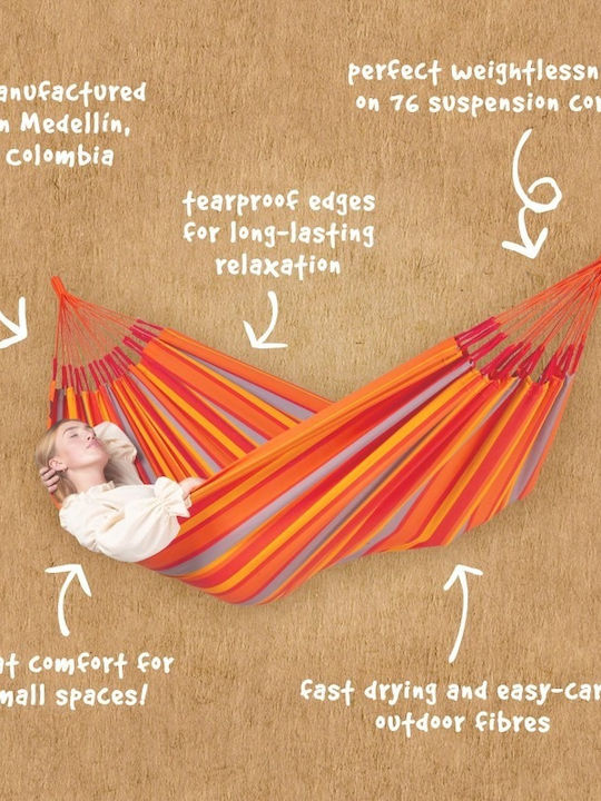 Showood Single Hammock Orange 300x140cm