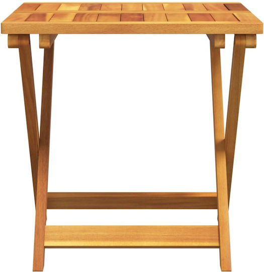 Sitting Room Outdoor Foldable Wood Table Natural 50x50x50cm