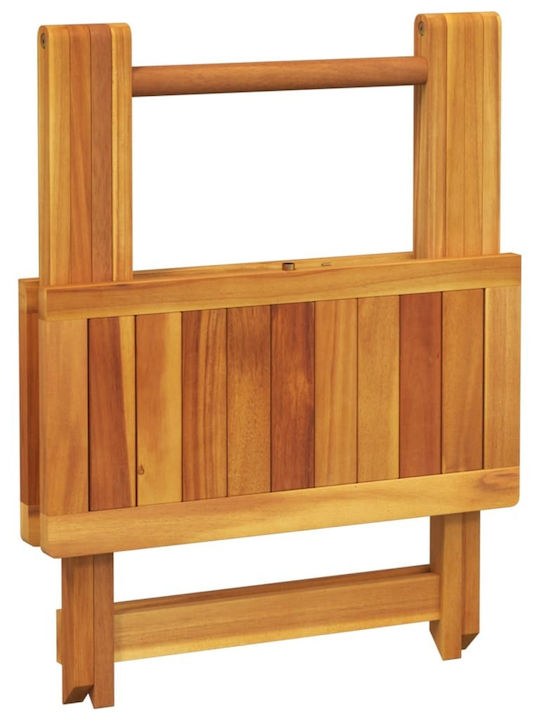 Sitting Room Outdoor Foldable Wood Table Natural 50x50x50cm