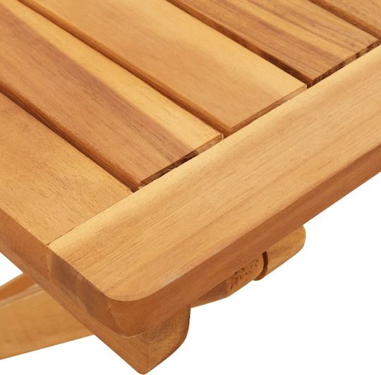 Sitting Room Outdoor Foldable Wood Table Natural 50x50x50cm