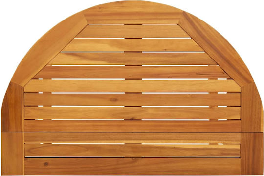 Wooden Garden & Terrace Table for Small Spaces Foldable Solid Acacia Wood 90x60x72cm
