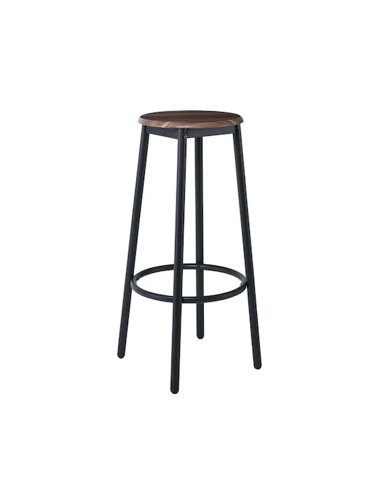 Stool for Bar Outdoor Mayer Anthracite / Walnut 33x33x75cm