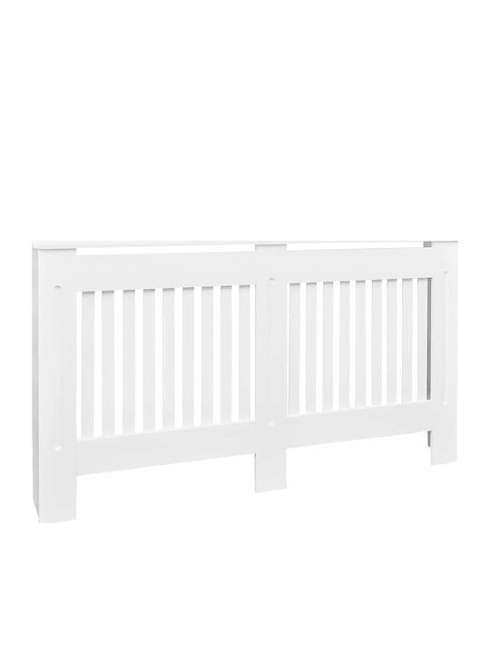 vidaXL Калориферен Капак От MDF Бял 152x19x81см