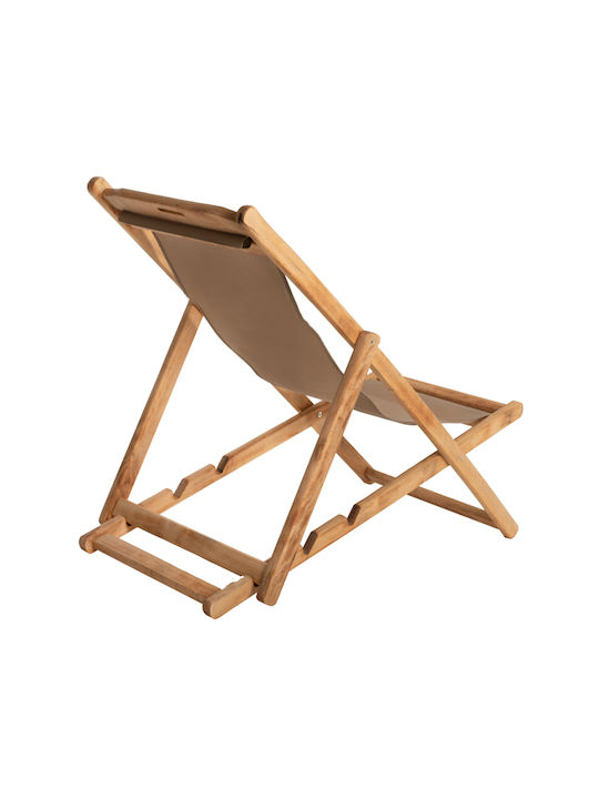 Deckchair Limnos Wooden Natural Mocha 55.5x97x82cm