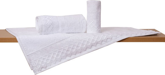 Viopros Νο 3 Bridal Towel with Lace 50x100cm
