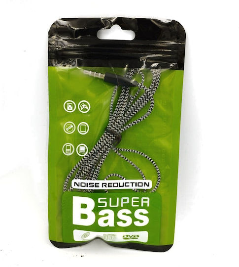 Super Bass In-ear Handsfree Ακουστικά με Βύσμα 3.5mm Μπλε
