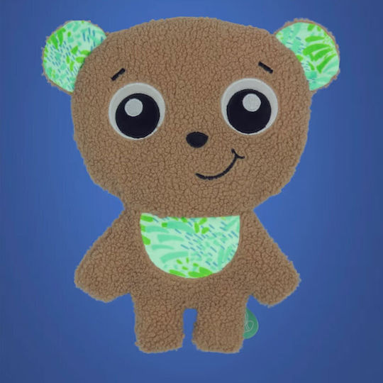 Βρεφικό Λούτρινο Αγκαλιάς Flat Comfort Bear Αρκουδάκι Διάφορες Υφές Φωσφοριζέ 25cm