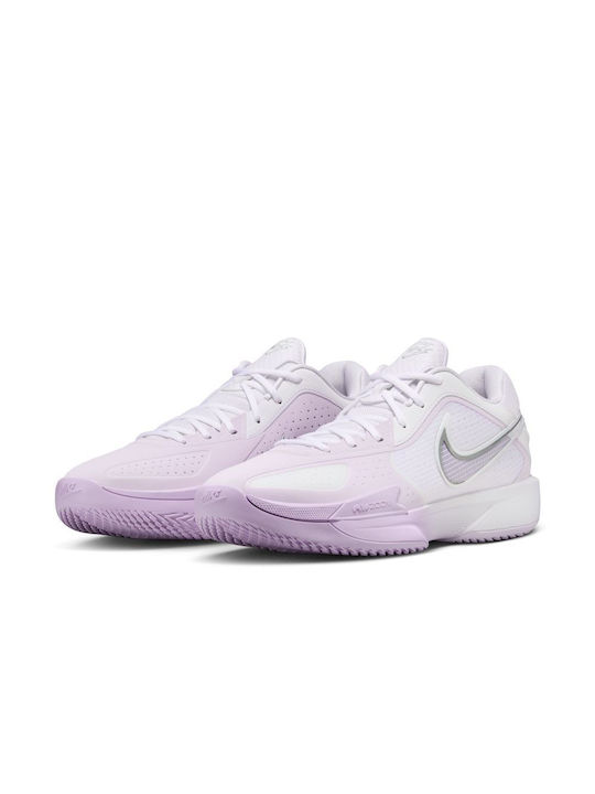 Nike G.T. Cut Cross Low Basketball Shoes White / Barely Grape / Pink Foam / Light Smoke Grey