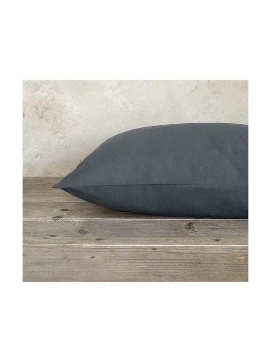 Nima Unicolors Kissenbezug-Set mit Umschlagumschlag Midnight Gray 52x72cm. 32856