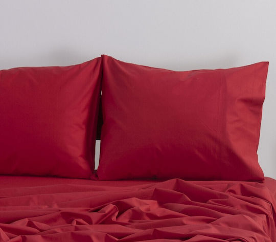 Nef-Nef Homeware Basic Сет Калъфки за Възглавници с корица за плик 1173 Червено 52x72см. 011712