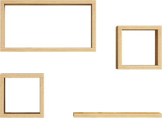 Ράφι Babine Oak 84x15x44εκ.