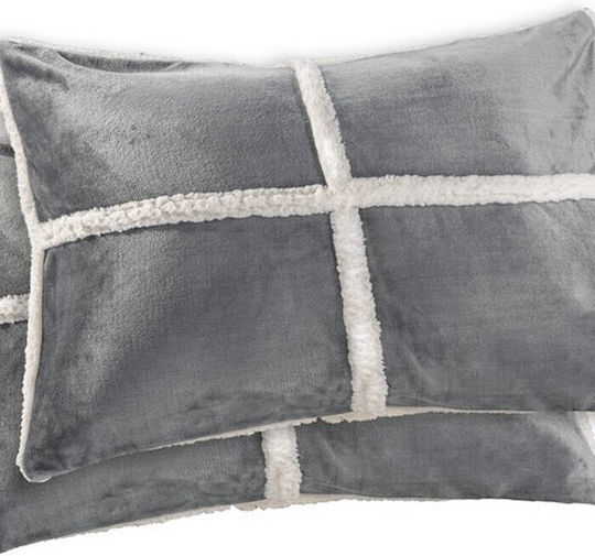 Guy Laroche Astra Σετ Μαξιλαροθήκες Φανελένιες Anthracite 50x70εκ.
