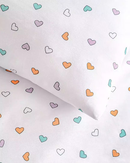 Rythmos Tiny Heart Σετ με Φάσα Λευκό 50x70cm 203-101-2643