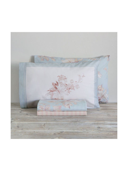 Nima Klelia Pillowcase Set Ciel-pink 52x72cm.