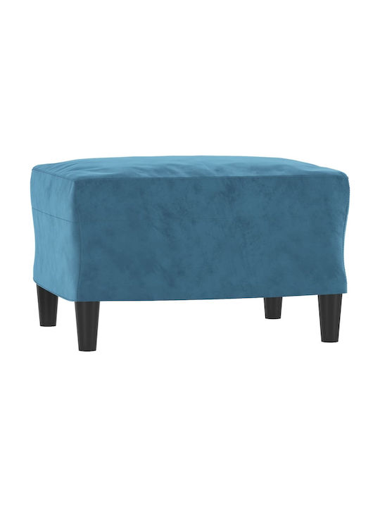 Sessel mit Fußhocker Samt Blue 92x77x80cm